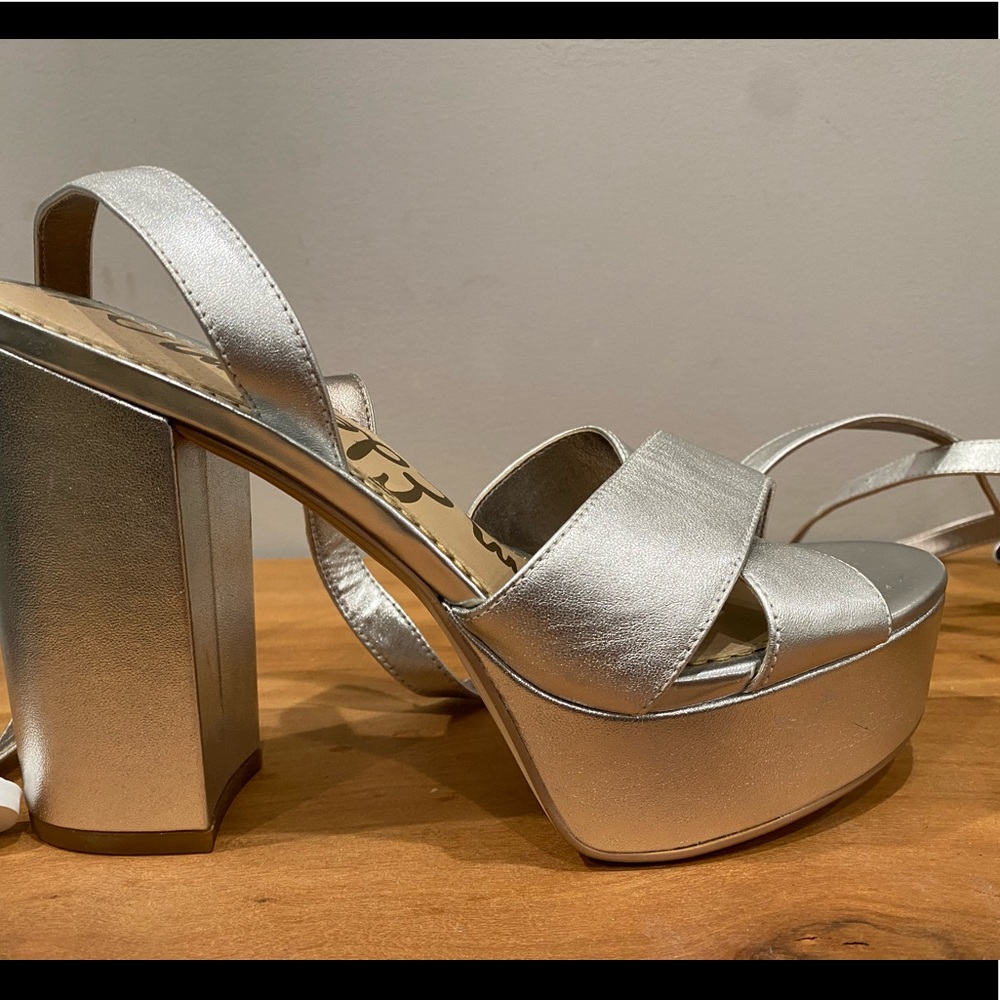 Sam Edelman Silver Mara Platform Sandals